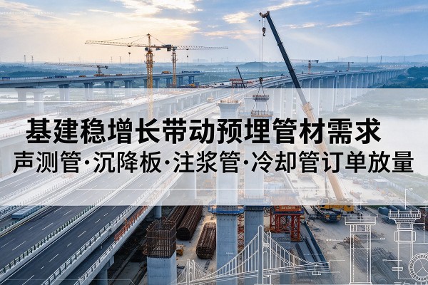 吉隆基建稳增长带动预埋监测管材需求，声测管、沉降板、注浆管订单持续放量