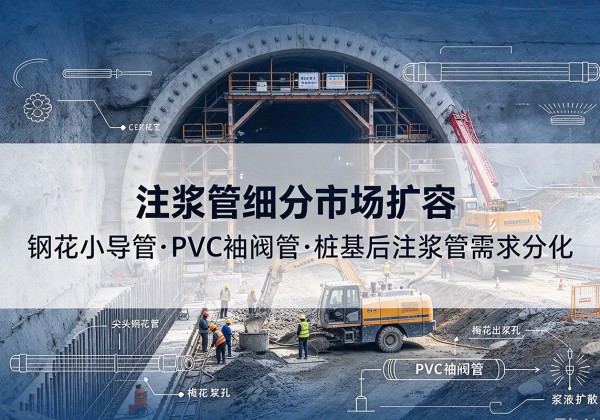 吉隆注浆管细分市场扩容，隧道钢花小导管、PVC 袖阀管、桩基后注浆管需求分化
